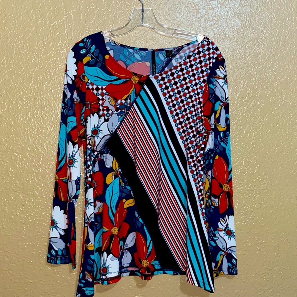 Skyes The Limit Floral Striped Blouse